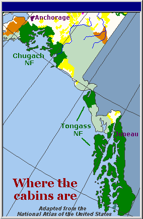 Map: Chugach and Tongass National Forests, Alaska