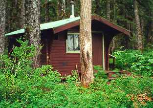 Cozy cabin in the woods.